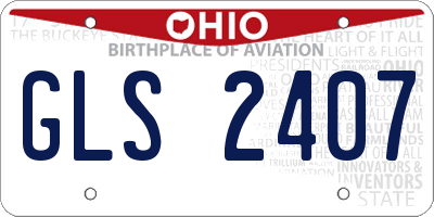 OH license plate GLS2407