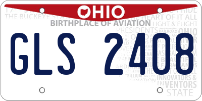 OH license plate GLS2408