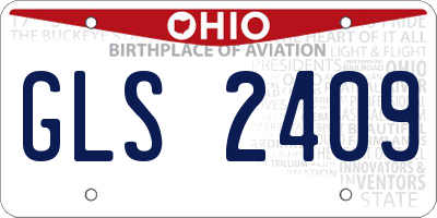 OH license plate GLS2409