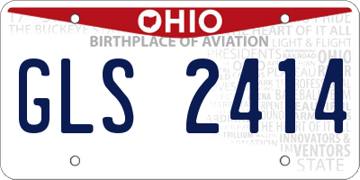 OH license plate GLS2414