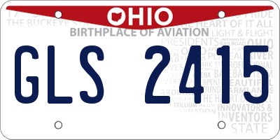 OH license plate GLS2415