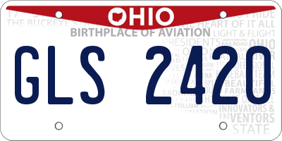 OH license plate GLS2420