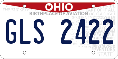 OH license plate GLS2422