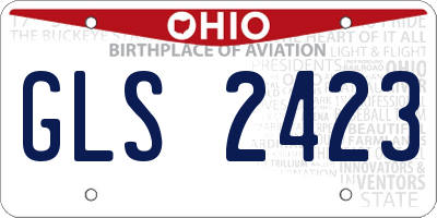 OH license plate GLS2423