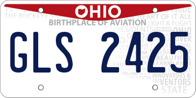 OH license plate GLS2425