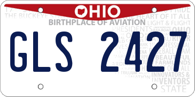 OH license plate GLS2427