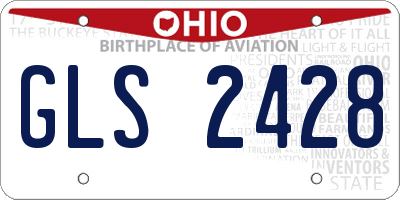 OH license plate GLS2428