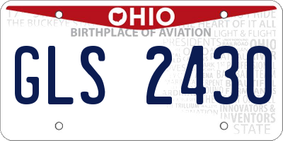OH license plate GLS2430