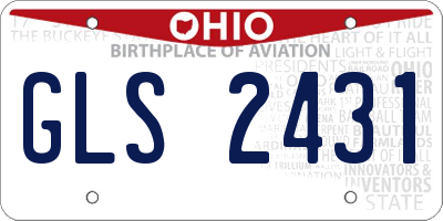 OH license plate GLS2431