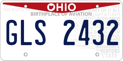 OH license plate GLS2432