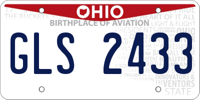 OH license plate GLS2433