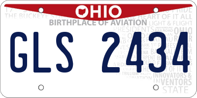 OH license plate GLS2434