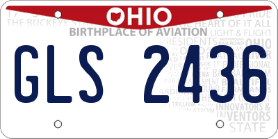 OH license plate GLS2436