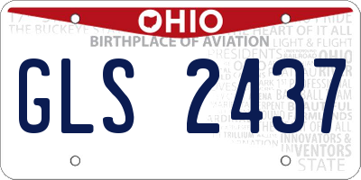 OH license plate GLS2437