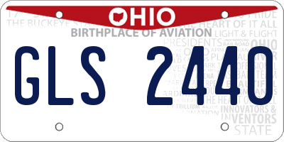 OH license plate GLS2440
