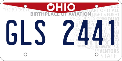 OH license plate GLS2441