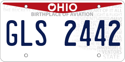 OH license plate GLS2442