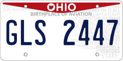 OH license plate GLS2447