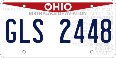 OH license plate GLS2448