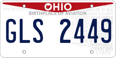 OH license plate GLS2449