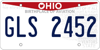 OH license plate GLS2452