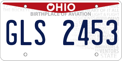 OH license plate GLS2453