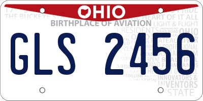 OH license plate GLS2456