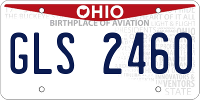 OH license plate GLS2460