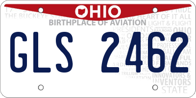 OH license plate GLS2462