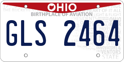 OH license plate GLS2464