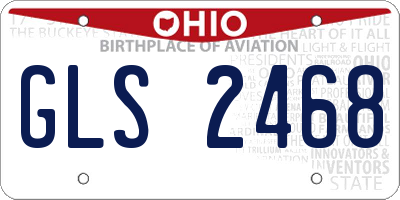 OH license plate GLS2468