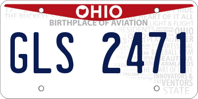 OH license plate GLS2471