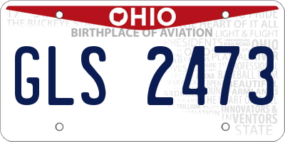 OH license plate GLS2473