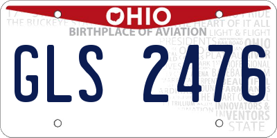 OH license plate GLS2476