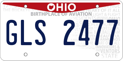 OH license plate GLS2477