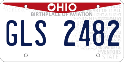 OH license plate GLS2482