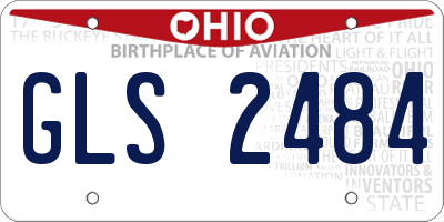 OH license plate GLS2484