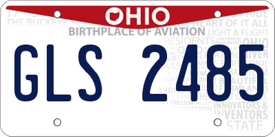 OH license plate GLS2485
