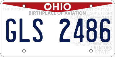 OH license plate GLS2486