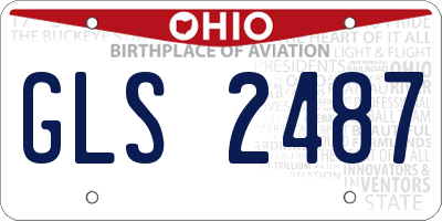 OH license plate GLS2487