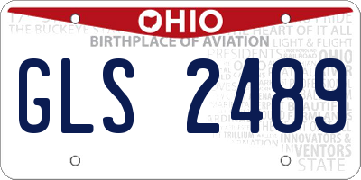 OH license plate GLS2489