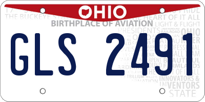 OH license plate GLS2491