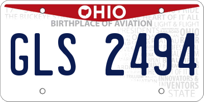 OH license plate GLS2494