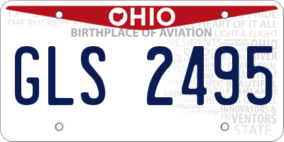 OH license plate GLS2495