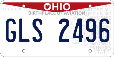 OH license plate GLS2496