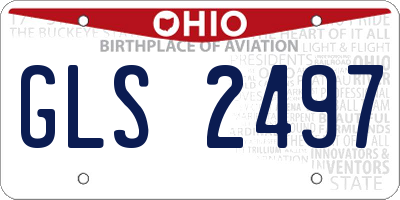 OH license plate GLS2497