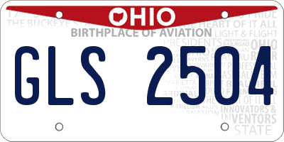 OH license plate GLS2504