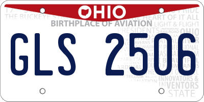 OH license plate GLS2506