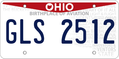 OH license plate GLS2512