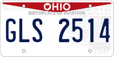 OH license plate GLS2514
